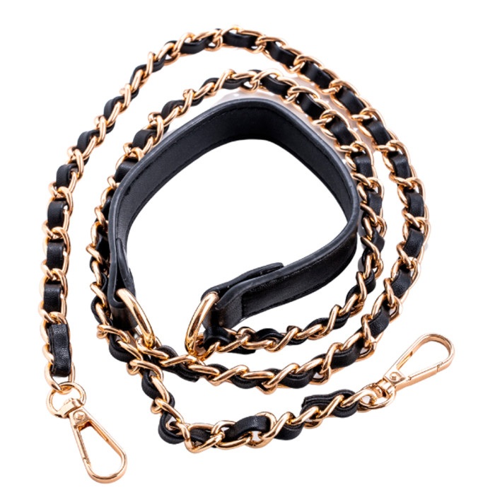 Woman On The Move iPhone Iconic Vegan Leather Chain with Gold Fittings