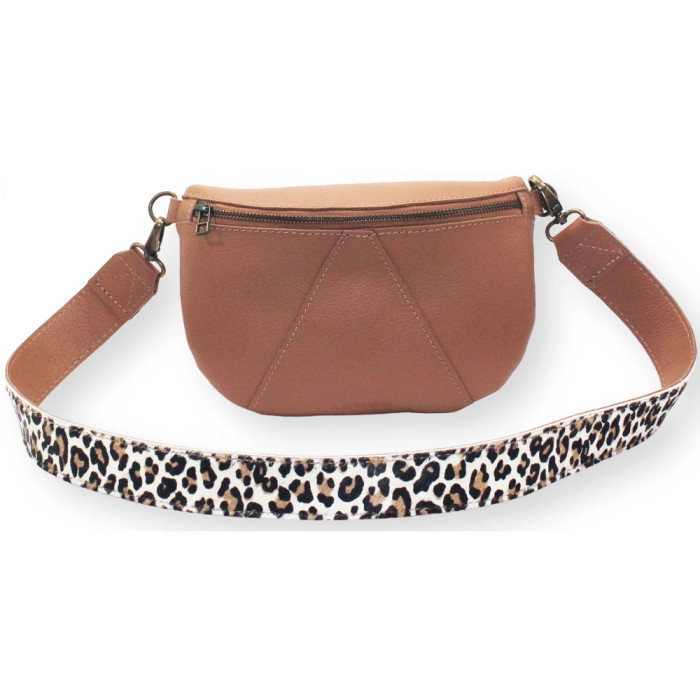 Antelo Ruby Eclipse Leather Crossbody Leopard Strap Limited Edition